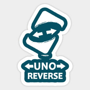 uno revers, uno out, card games Sticker